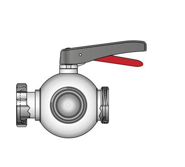 Dreiwegekugelhahn 4032 K/M-G-G