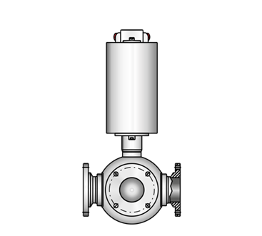 Dreiwegekugelhahn 3×PN 10